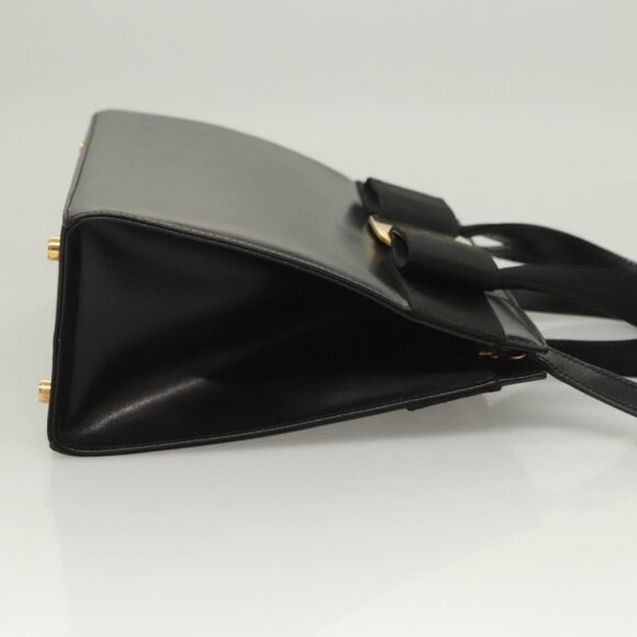 Salvatore Ferragamo Vala Hand Bag Leather 2way Brown Gold Auth ac3835 - Picture 5 of 16